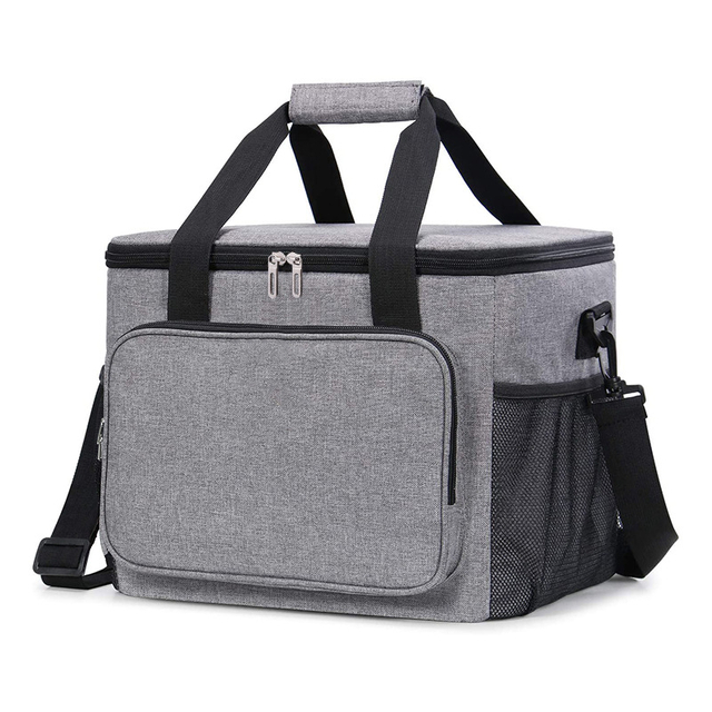Large Capacity Insulated Cooler Bag with Front Storage Compartment for Food and Beverage