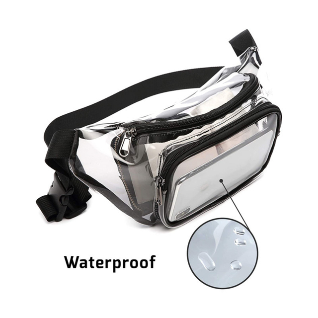 Double Layer Transparent PVC Waist Bag Manufacturer | Clear Crossbody Bag Supplier