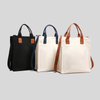 Vintage Color Block Canvas Tote Bag | Retro Canvas Handbag Manufacturer & OEM Supplier