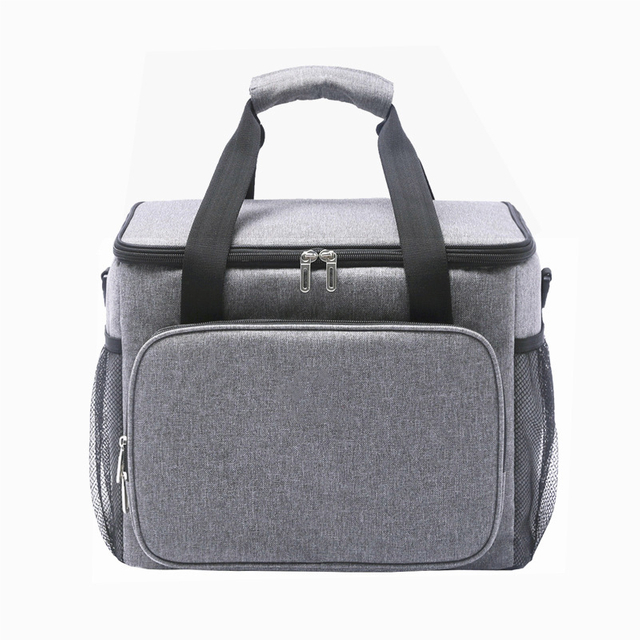 Large Capacity Insulated Cooler Bag with Front Storage Compartment for Food and Beverage