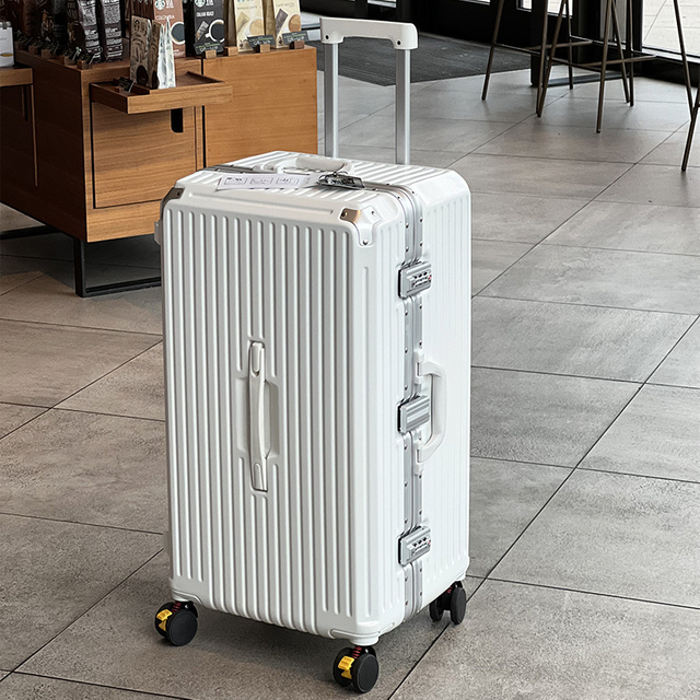 Large Capacity Aluminum Frame Suitcase | 24/26/28 Inch Hard Shell Spinner Luggage with Password Lock
