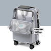 Front-Opening Carry-On Suitcase | Multi-Function Hard Shell Spinner Travel Luggage