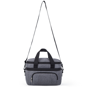 Multi-Layer Zipper Insulated Cooler Bag with Multiple Compartments for Food and Beverage Storage