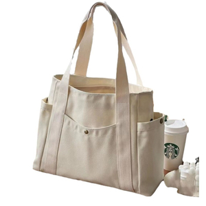 Multi Pocket Canvas Tote Bag | Functional Canvas Bag Manufacturer & OEM Supplier