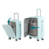 Large Capacity Women’s Carry-On Suitcase | 20 Inch Front-Opening Spinner Luggage with Password Lock