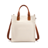 Vintage Color Block Canvas Tote Bag | Retro Canvas Handbag Manufacturer & OEM Supplier