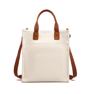 Vintage Color Block Canvas Tote Bag | Retro Canvas Handbag Manufacturer & OEM Supplier