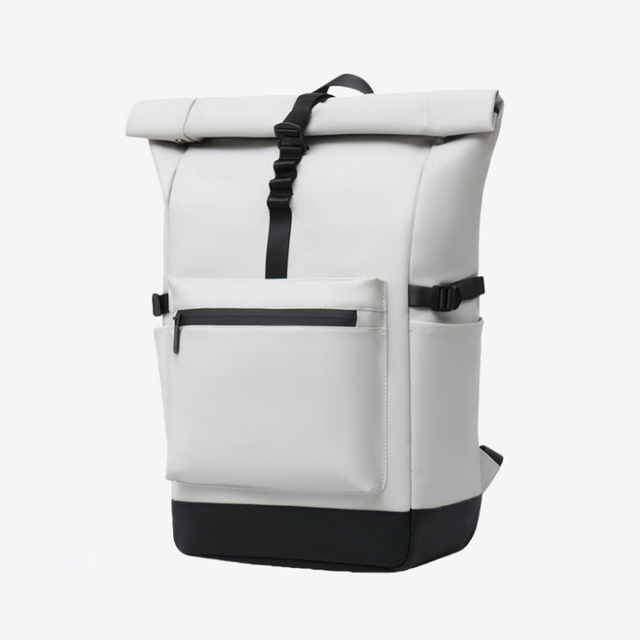 PU Leather Business Travel Backpack with Multi Compartments
