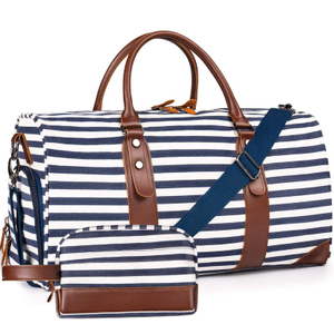 Leather Style Gym Duffel Bag With Large Capacity Storage Design For Business Travel And Fitness