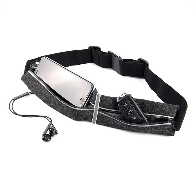 Reflective Elastic Running Waist Bag Manufacturer | Slim Fitness Phone Belt Supplier