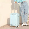 Large Capacity Women’s Carry-On Suitcase | 20 Inch Front-Opening Spinner Luggage with Password Lock