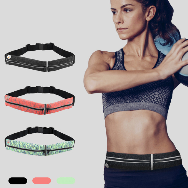 Reflective Elastic Running Waist Bag Manufacturer | Slim Fitness Phone Belt Supplier