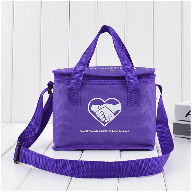 Printed Insulated Cooler Bag with Handheld and Crossbody Carrying Options for Food and Drinks