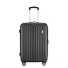 Black Vertical Stripe 3-Piece Luggage Set | Hard Shell Spinner Travel Suitcase Set