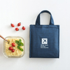 Minimalist Printed Insulated Lunch Bag with Handle for Portable Food and Beverage Storage