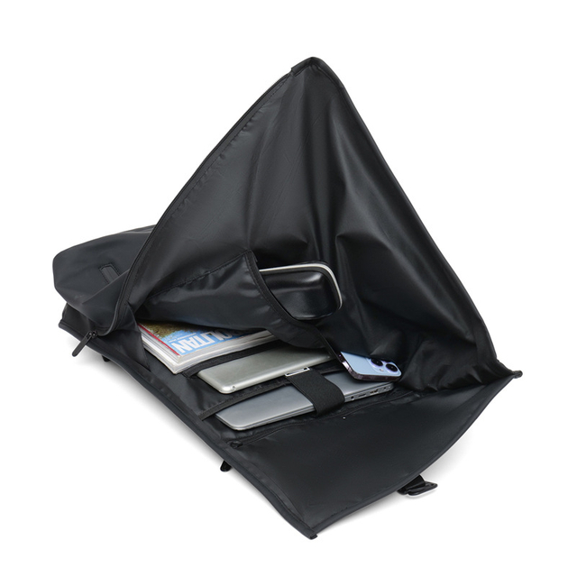 PU Roll-Top Waterproof Laptop Backpack, Stylish & Durable