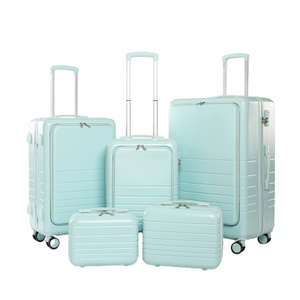 Large Capacity Women’s Carry-On Suitcase | 20 Inch Front-Opening Spinner Luggage with Password Lock