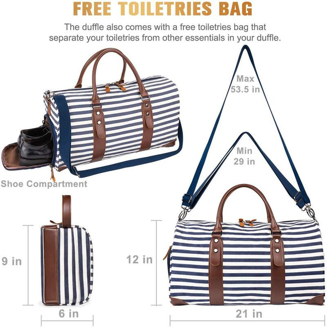 Leather Style Gym Duffel Bag With Large Capacity Storage Design For Business Travel And Fitness