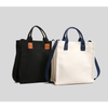 Vintage Color Block Canvas Tote Bag | Retro Canvas Handbag Manufacturer & OEM Supplier